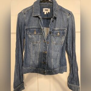 Paige Button-Up Denim Jacket size xs